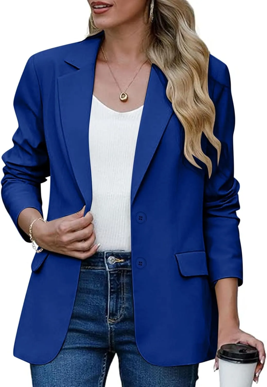 TARIENDY Business Casual Cardigans for Women Women's 2025 Work Office Blazers Long Sleeve Jackets Open Front Solid Cardigan