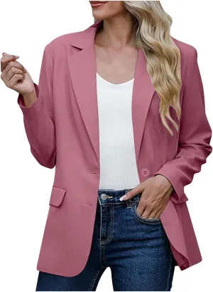 TARIENDY Business Casual Cardigans for Women Women's 2025 Work Office Blazers Long Sleeve Jackets Open Front Solid Cardigan