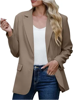 TARIENDY Business Casual Cardigans for Women Women's 2025 Work Office Blazers Long Sleeve Jackets Open Front Solid Cardigan