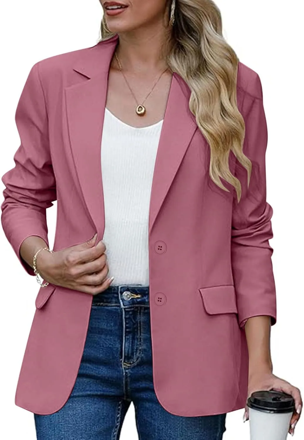 TARIENDY Business Casual Cardigans for Women Women's 2025 Work Office Blazers Long Sleeve Jackets Open Front Solid Cardigan