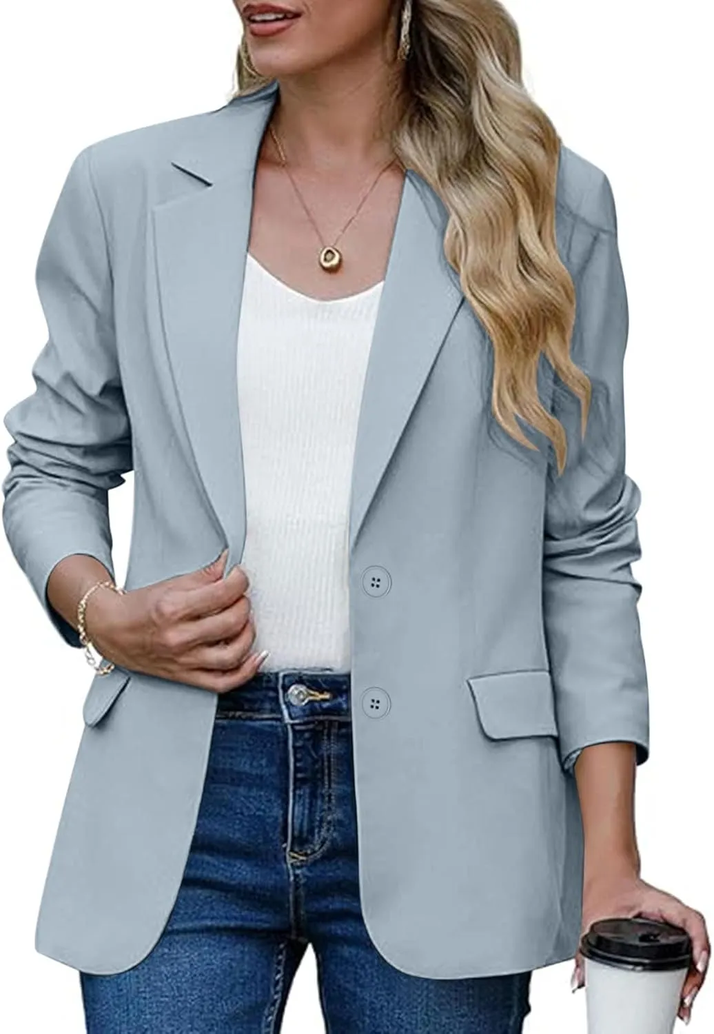 TARIENDY Business Casual Cardigans for Women Women's 2025 Work Office Blazers Long Sleeve Jackets Open Front Solid Cardigan