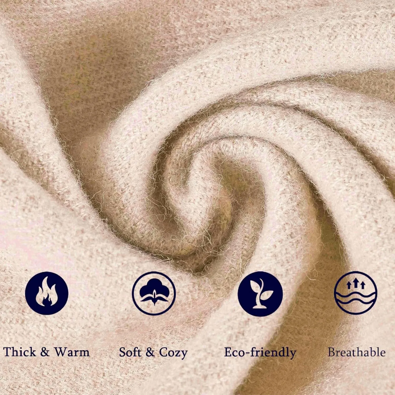 vimate Cashmere Wool Shawl Scarf,Winter Thick Super Soft Pashminas Shawl Wrap Stole