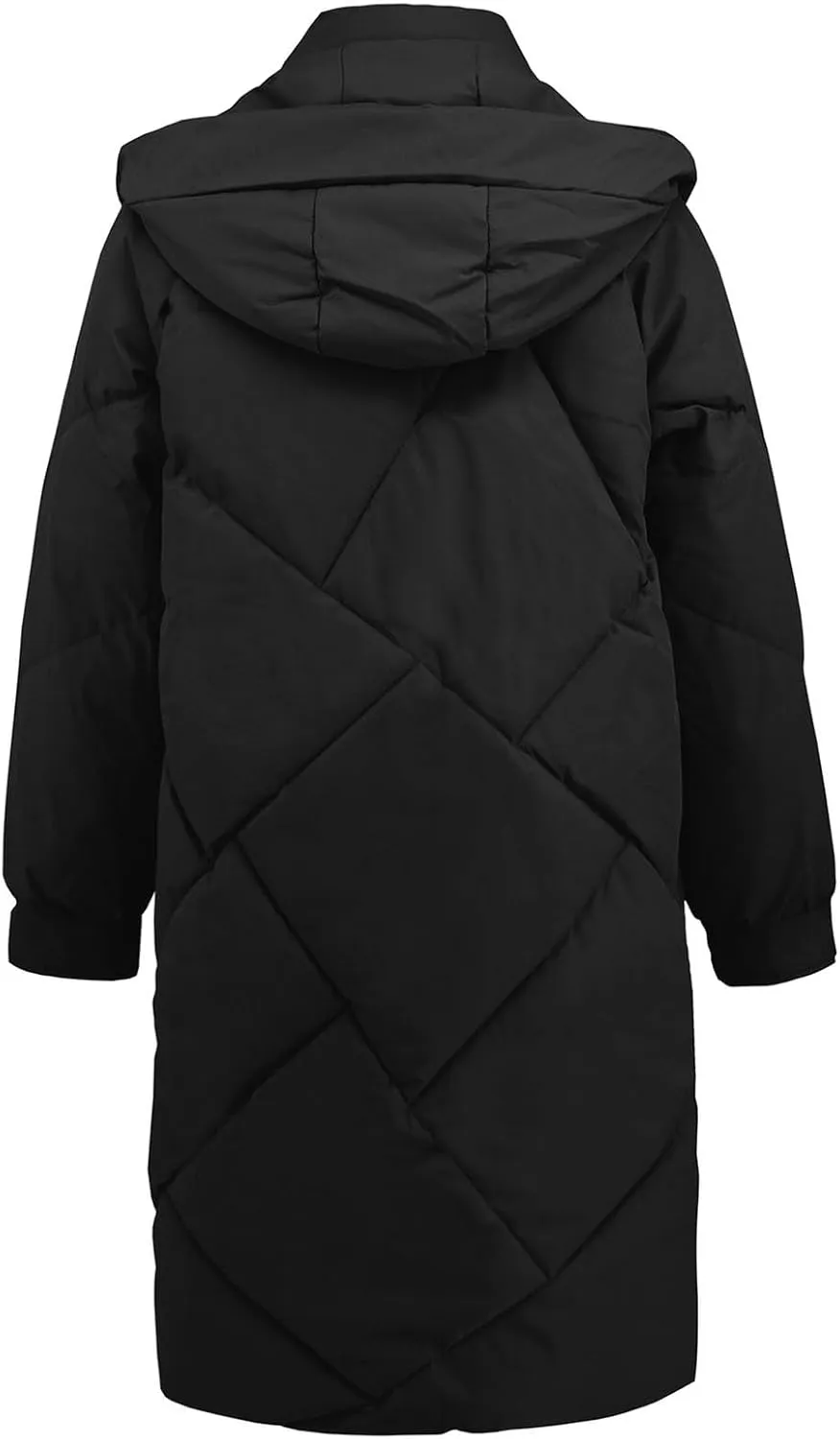 Winter Coats for Women 2024 Hooded Quilted Puffer Jackets Casual Warm Padded Coat Trendy Down Outerwear with Pockets