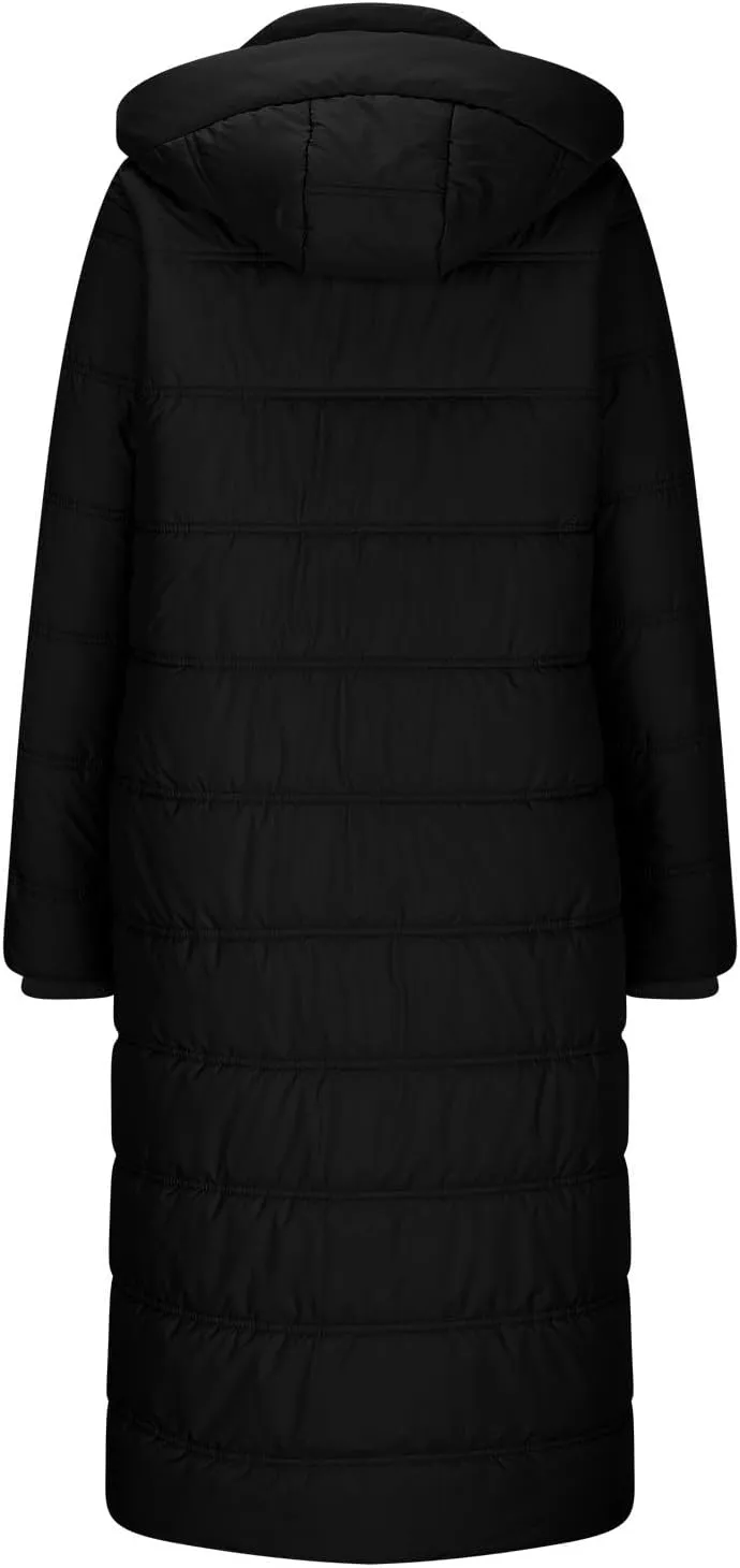 Winter Coats for Women Long Puffer Jackets Thicken Parka Warm Quilted Jacket Padded Coat Outwear with Removable Hood