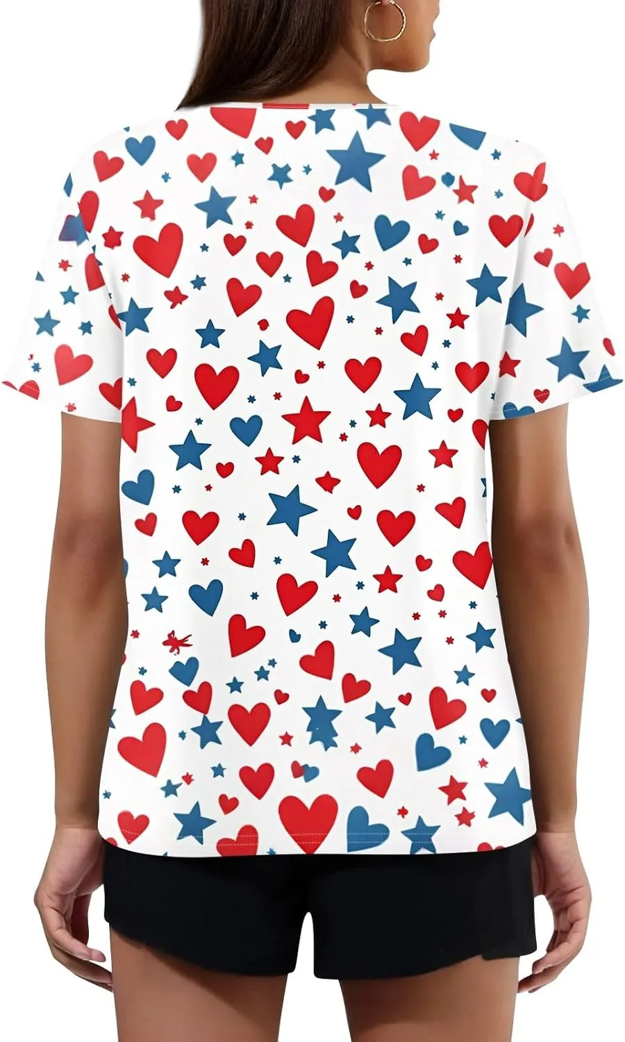 Women Button Down Shirt Henley Summer Tops V Neck Short Sleeve Blouses Trendy Graphic Tees Workout Outfits
