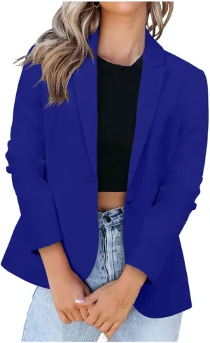 Womens Blazers for Work Casual Open Front Blazer Long Sleeve Work Office Jacket Lapel Collar Cardigan Jacket