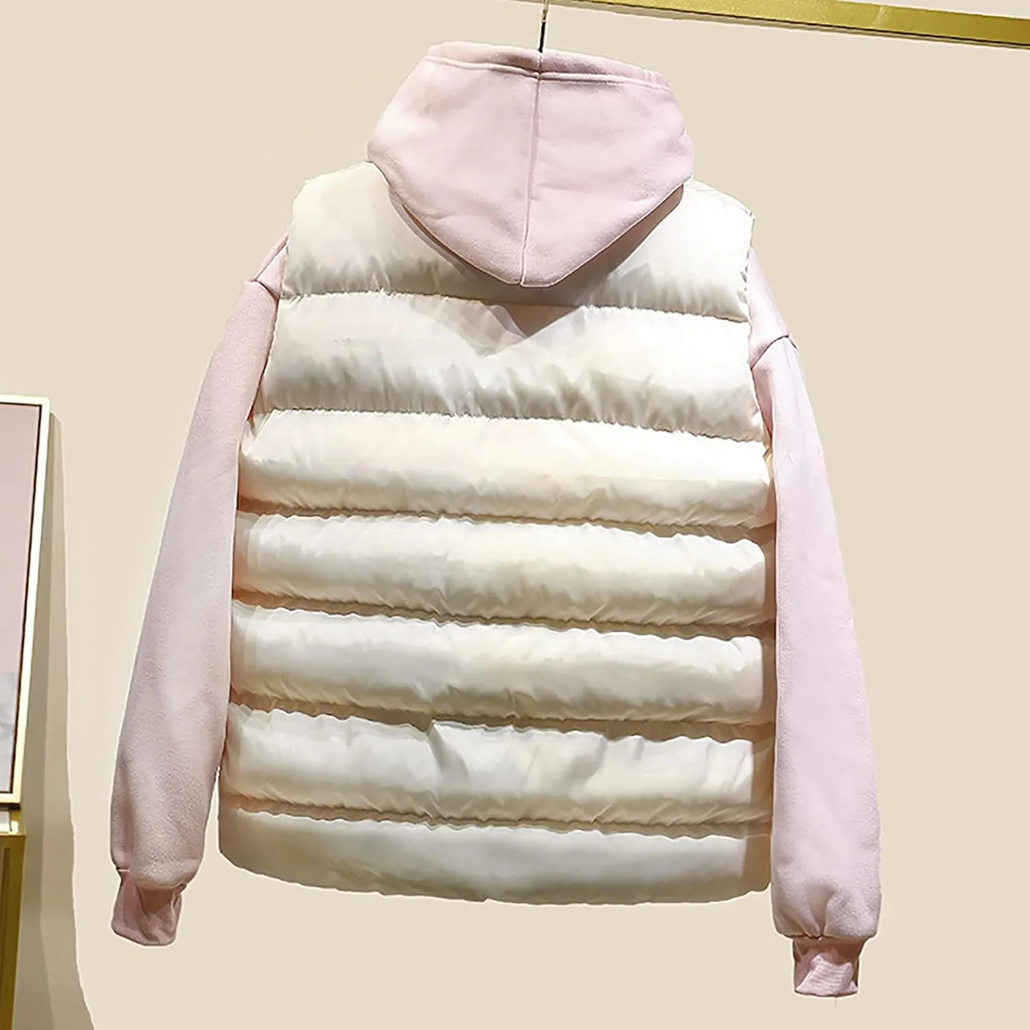 Women's Casual Outerwear Vest Warm Lightweight Puffer Jacket with Pockets Stand Collar Sleeveless Down Outwear Vests
