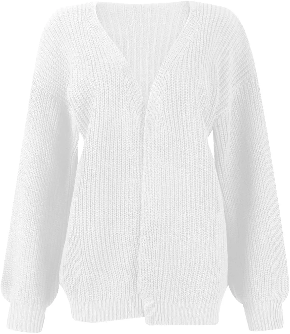 Women's Chunky Knit Open Front Sweater 2024 Fall Winter Long Sleeve Sweater Casual Lightweight Cardigan Outerwear