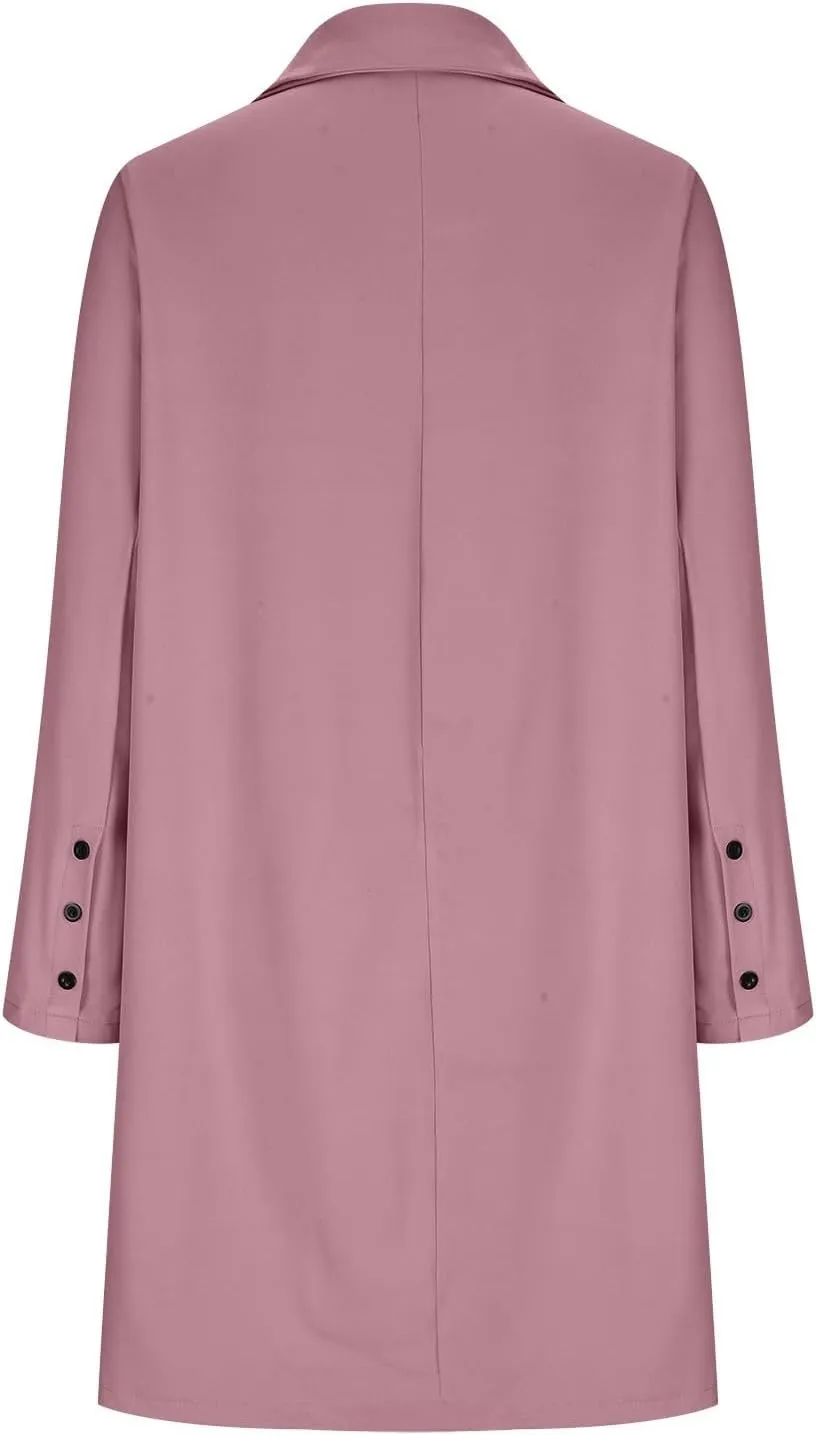 Womens Classic Formal Solid Blazers Long Sleeve Open Front Cardigans Casual Comfy Slim Jacket Work Business Clothes