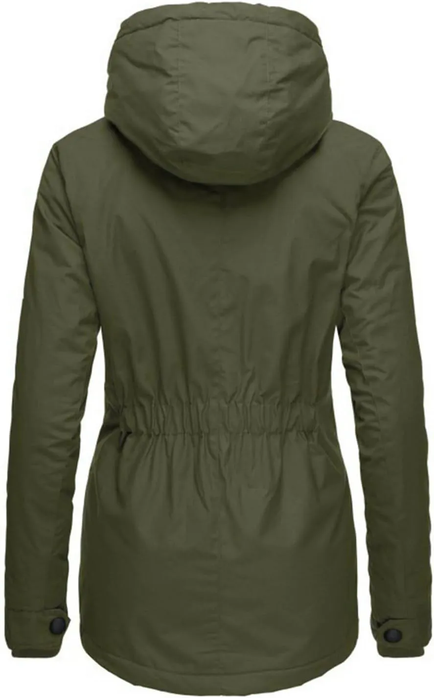 Women's Fleece Jackets Thickened Sherpa Lined Warm Winter Jacket Full Zip Up Slim Fit Solid Color Hooded Tops Outwear