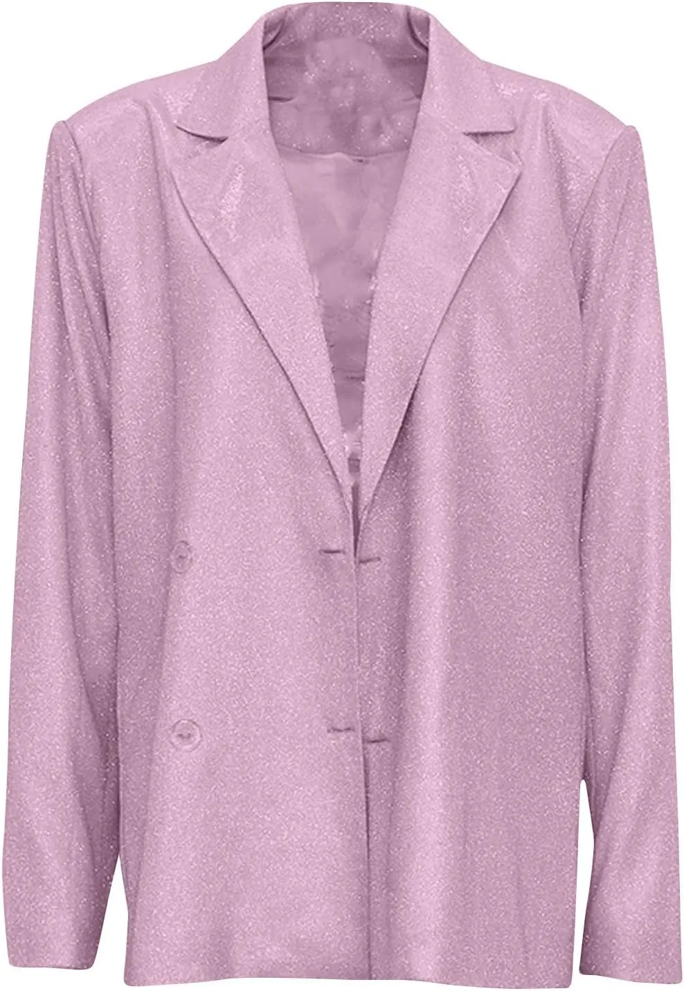 Womens Glitter Shiny Blazers Fashion Dressy Cocktail Party Suit Jackets Long Sleeve Button Down Lapel Outerwear