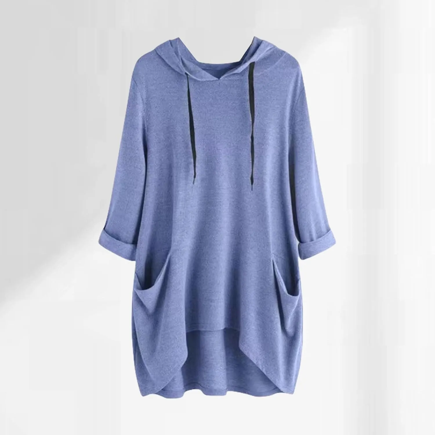 Women's Long-Sleeve Hooded Mini Sweatshirt Dress Oversized Sweatshirts with Pocket Hoodies Pullover Fall Outfits 2024