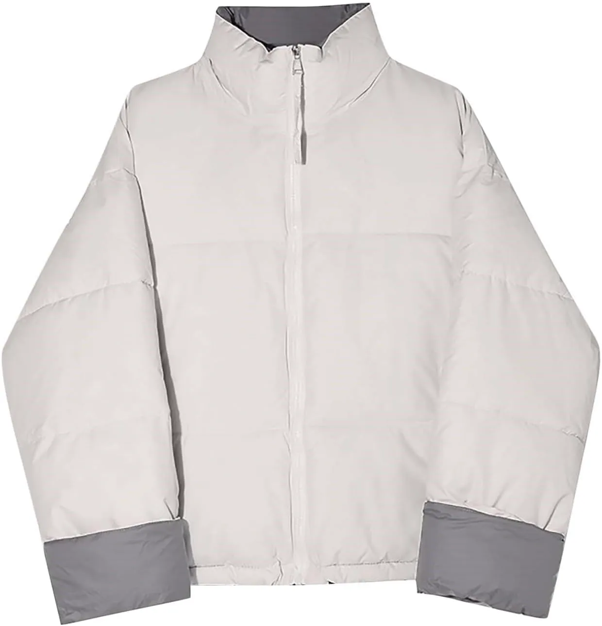 Womens Oversized Quilted Puffer Jacket Lightweight Padded Down Coats Winter Warm Outerwear