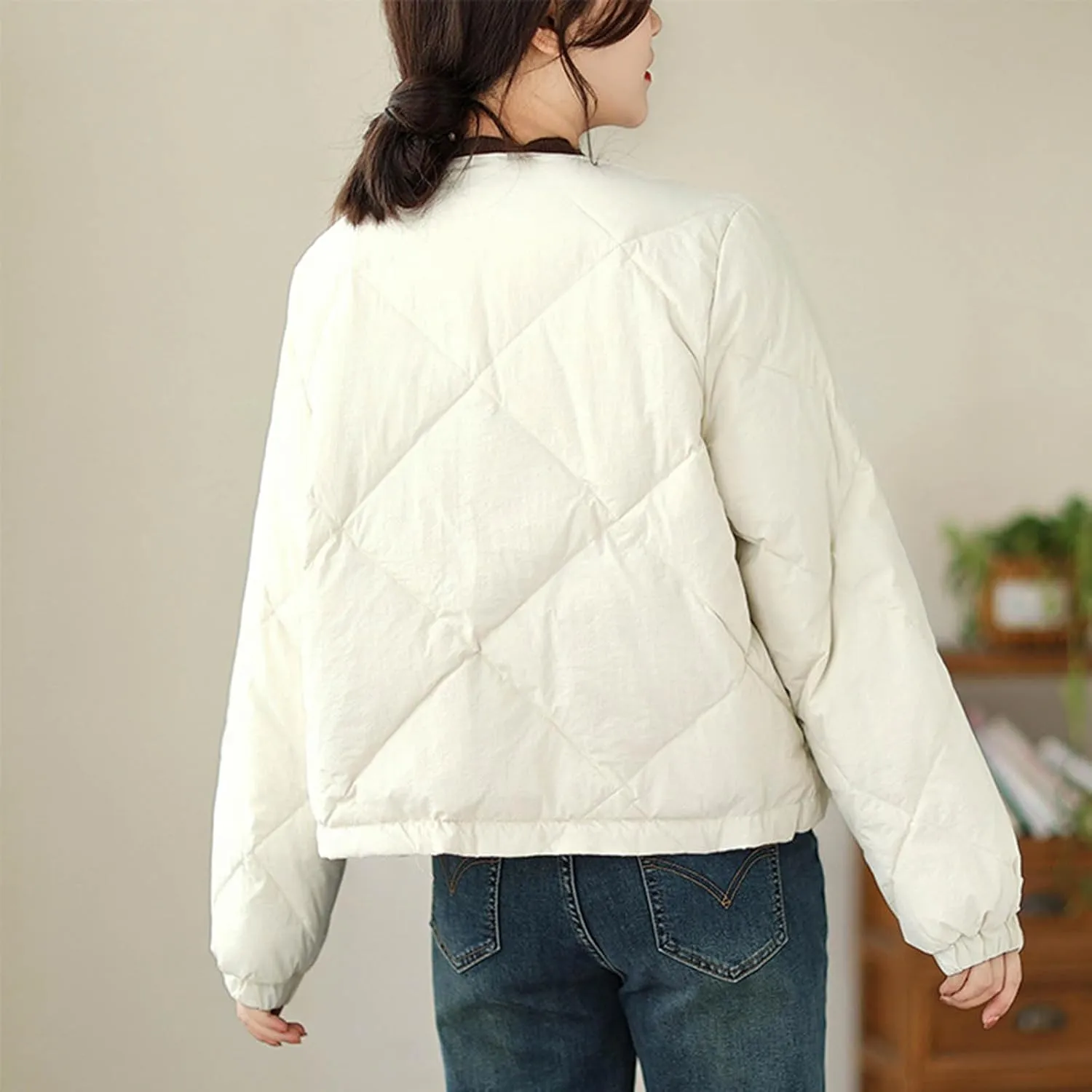 Womens Quilted Jackets for Fall Lightweight Puffer Jacket Crop Down Jacket Insulated Winter Jacket Trendy Outfits