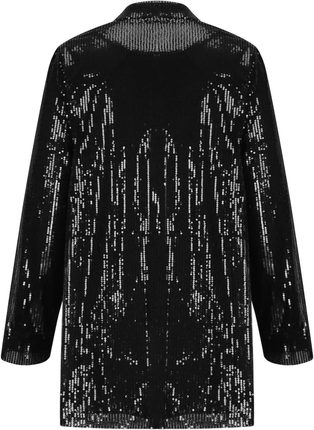 Women's Sequin Jackets Trendy Open Front Blazers Long Sleeve Sparkly Suit Jacket 2024 Casual Glitter Outfit