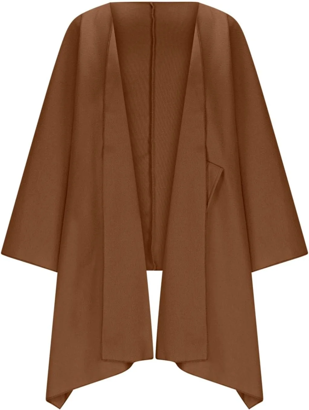 Women's Shawl Wrap Coat Fall Winter Oversized Casual Open Front Cape Cardigan Sweater Boho Buffalo Poncho