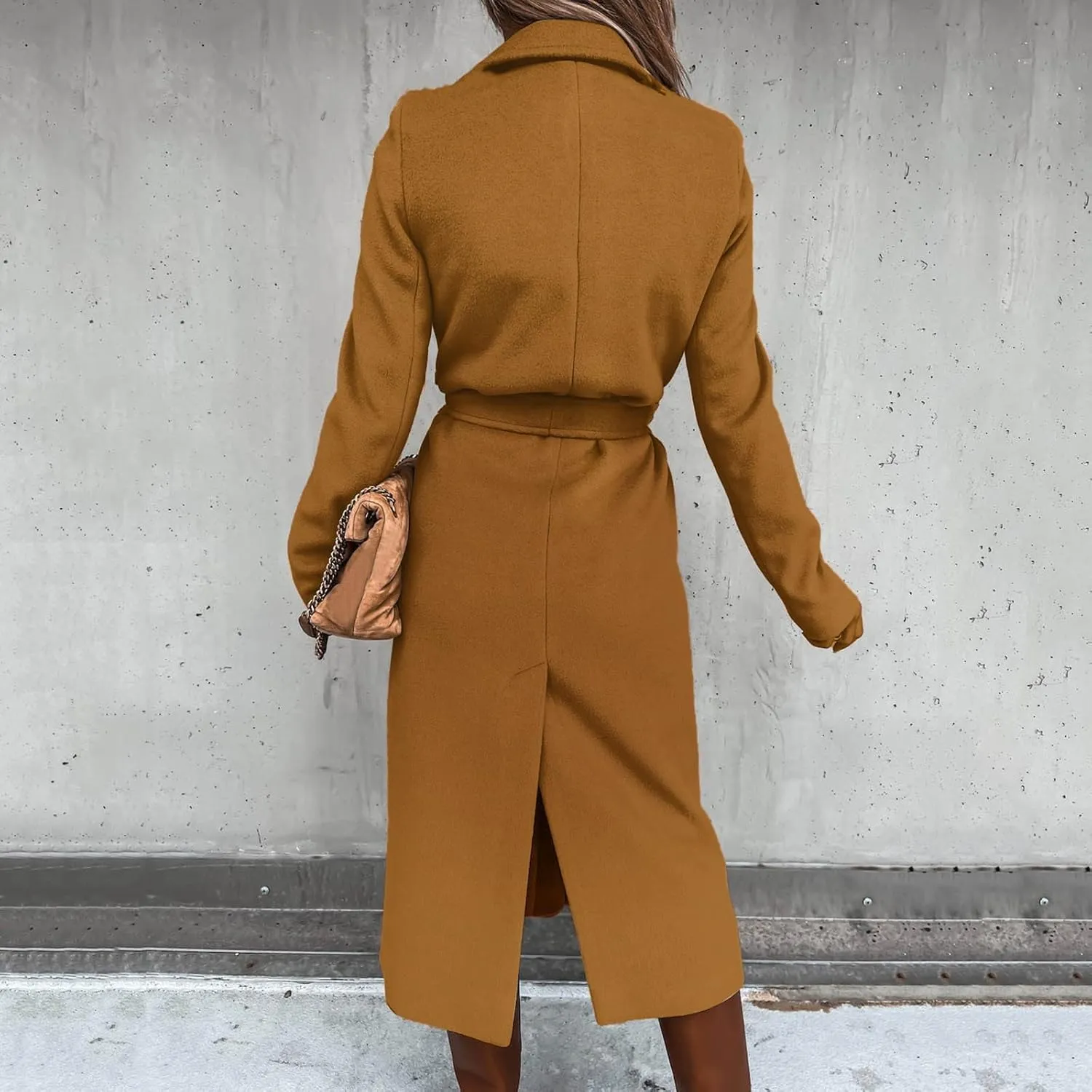 Womens Trench Coat Waterproow Jacket Loose Fitting Warm Winter Outwear Fashion Lapel Rain Trench Coat Women with