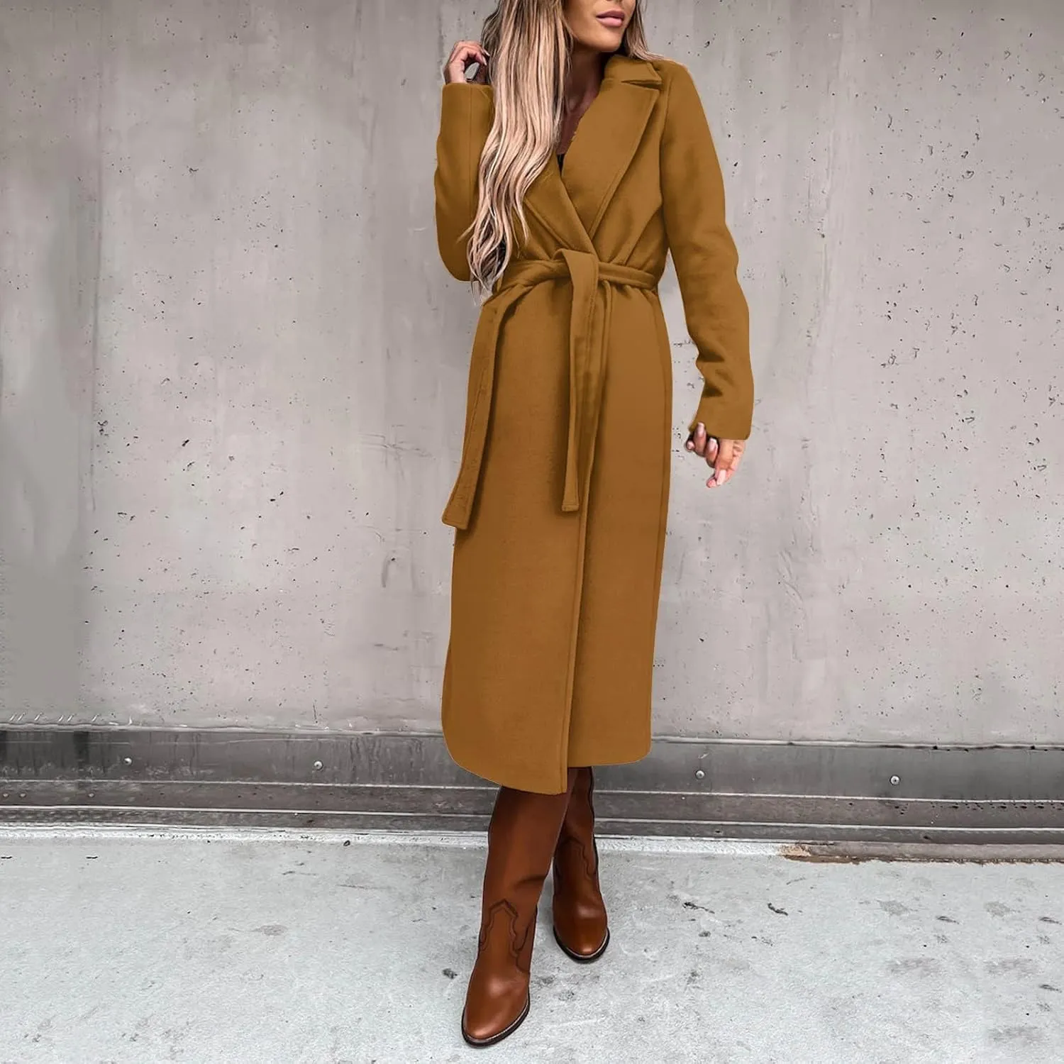 Womens Trench Coat Waterproow Jacket Loose Fitting Warm Winter Outwear Fashion Lapel Rain Trench Coat Women with