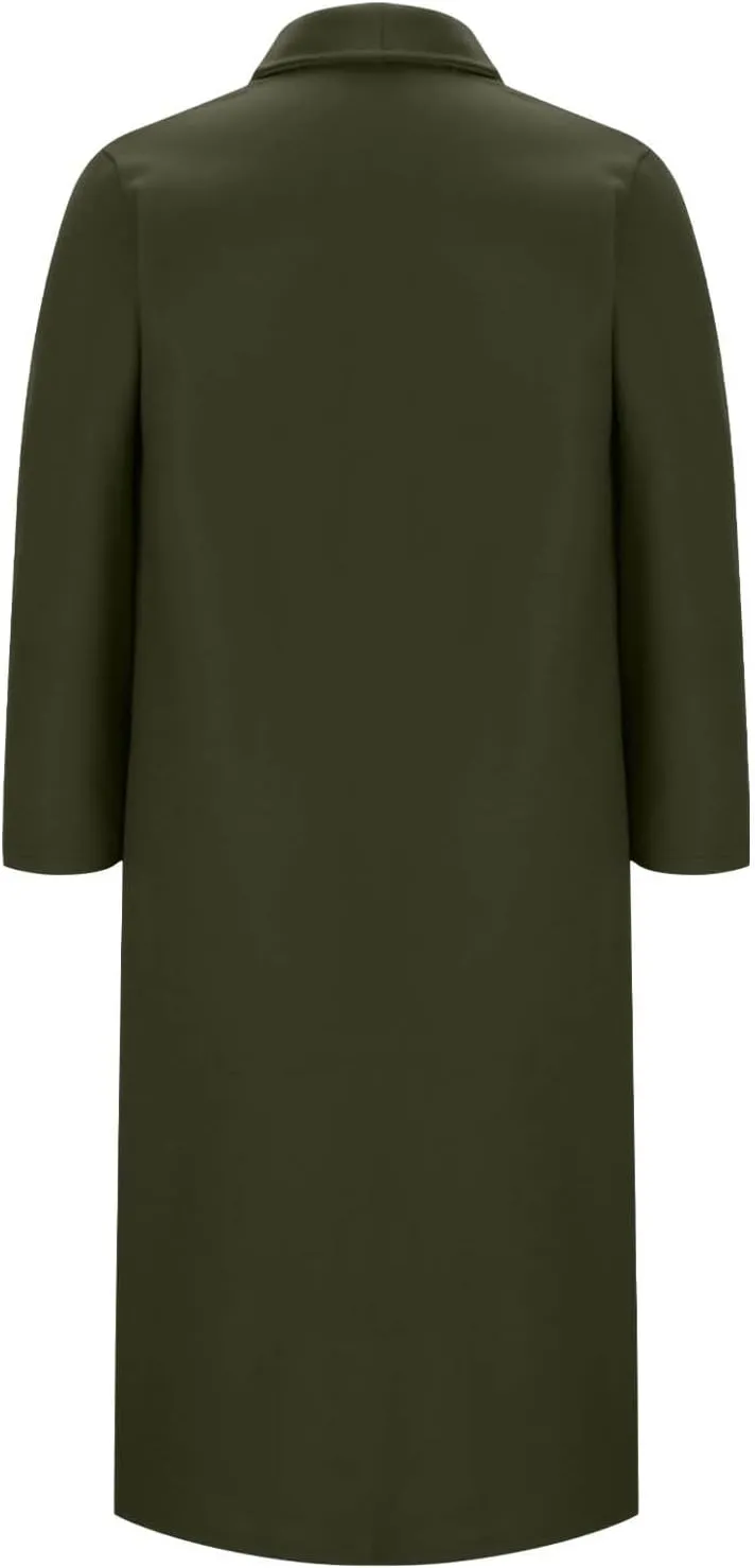 Women's Wool Coats Oversized Notched Collar Pea Coats Casual Open Front Long Winter Jackets Formal Work Trench Coat