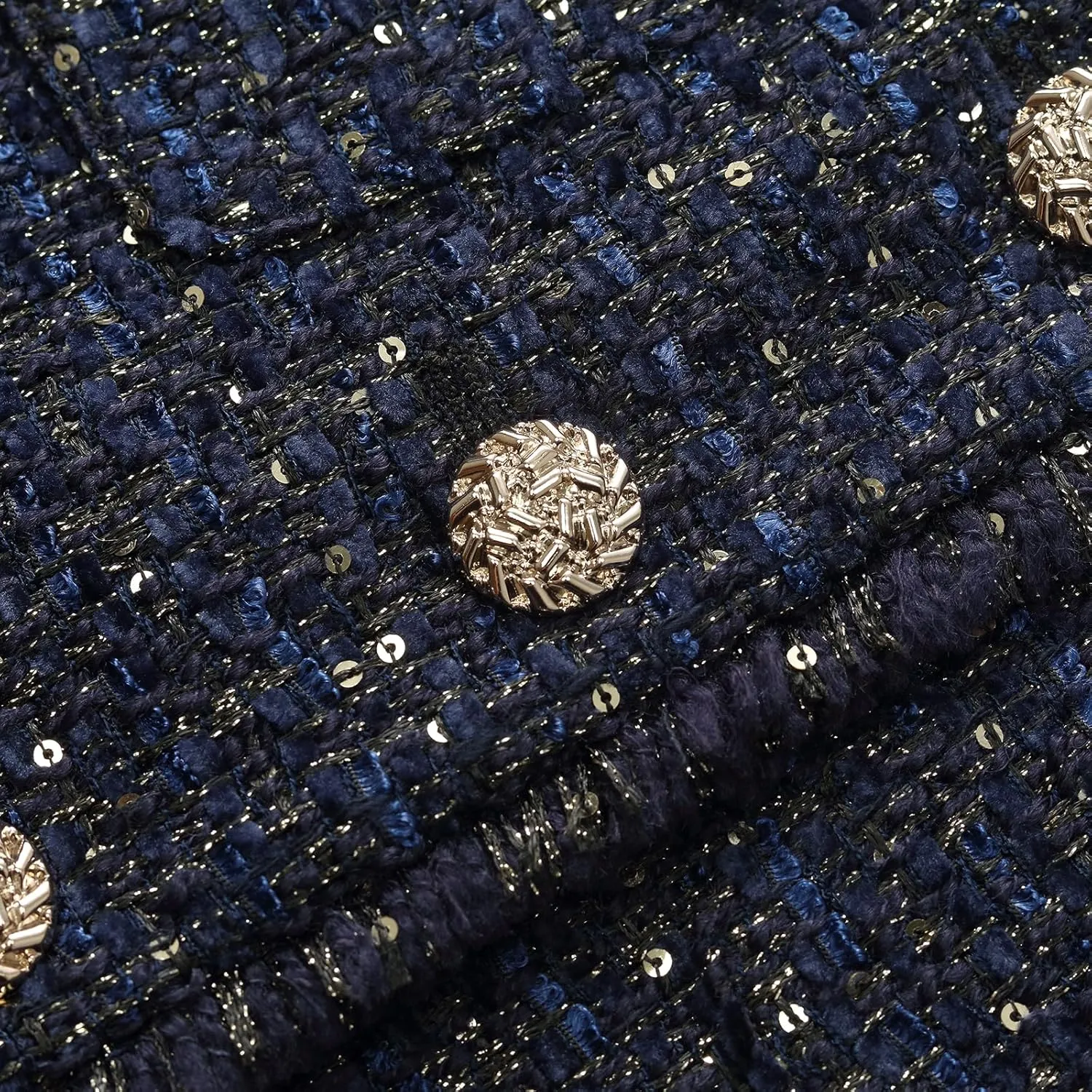 Wool Blend Tweed Blazers for Women Business Casual Knit Blazer Cropped Jacket for Women