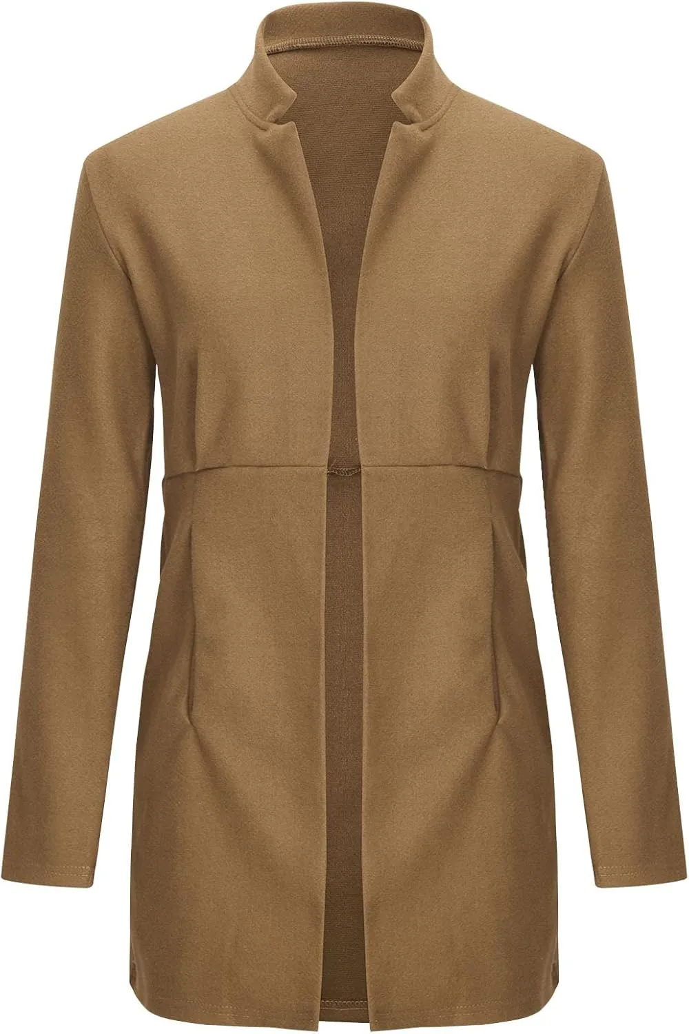 Wool Trench Coats For Women Winter Fall Fashion Notch Collar Pea Coats Plus Size Jackets Casual Walker Coat