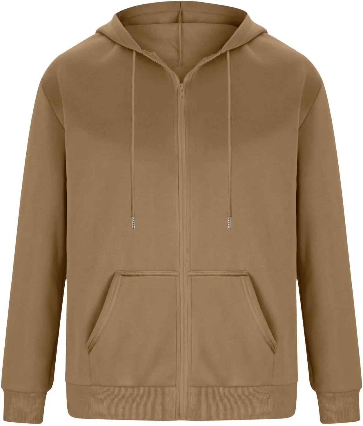 Zip Up Hoodie Men Mens Full Zip Casual Fleece Hooded Drawstring Hoodies Pullover Sweatshirts Long Sleeve S-2XL