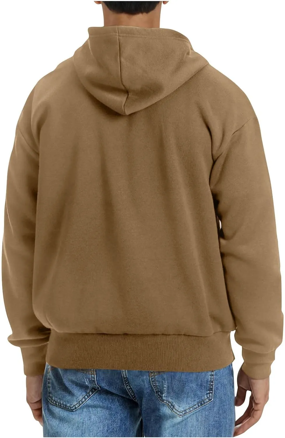 Zip Up Hoodie Men Mens Full Zip Casual Fleece Hooded Drawstring Hoodies Pullover Sweatshirts Long Sleeve S-2XL