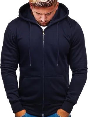 Zip Up Hoodie Men Mens Full Zip Casual Pullover Hoodies Fall Winter Work Sweatshirt Long Sleeve Drawstring Hoodies